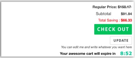 popping cart button